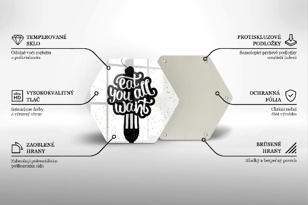 Tábua de corte A inscrição Coma tudo que você quiser