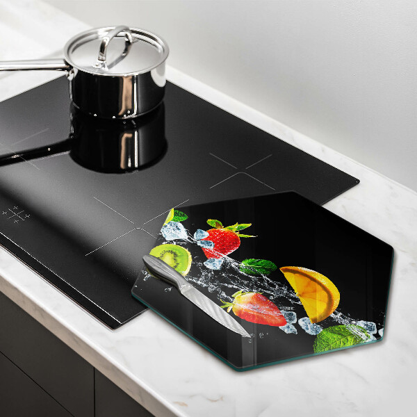 Tábua de cortar alimentos Fruta na água