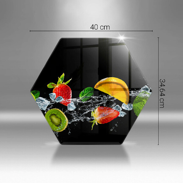 Tábua de cortar alimentos Fruta na água