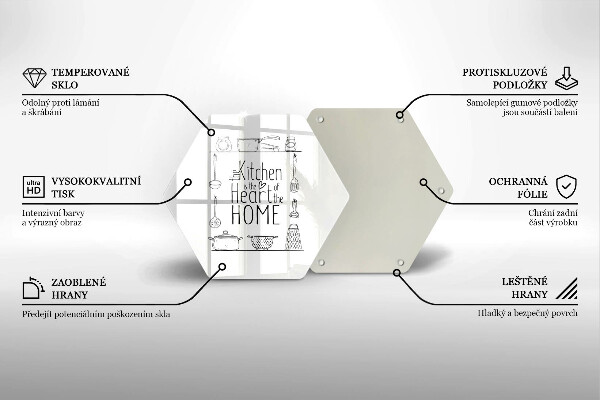 Tábua de vidro Inscrição, frase