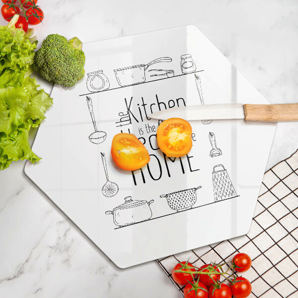 Tábua de vidro Inscrição, frase