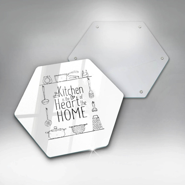 Tábua de vidro Inscrição, frase