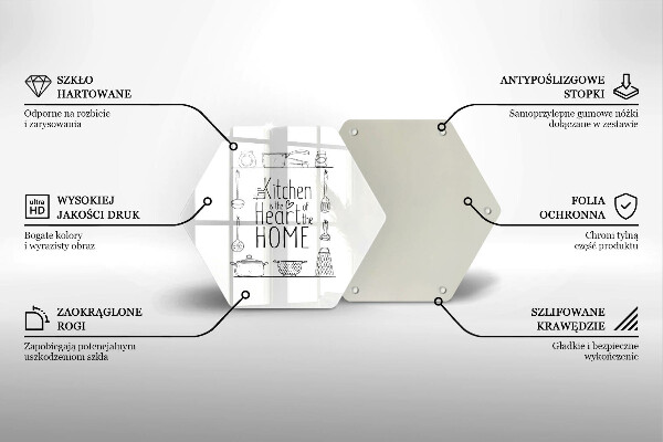 Tábua de vidro Inscrição, frase