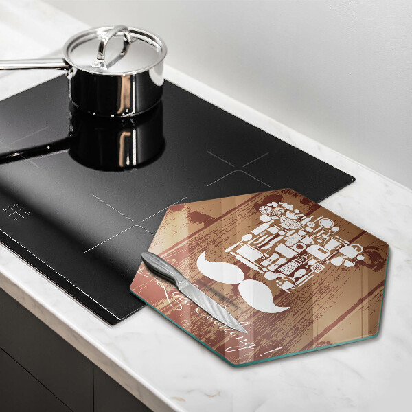 Tábua de cortar alimentos A inscrição eu gosto de cozinhar