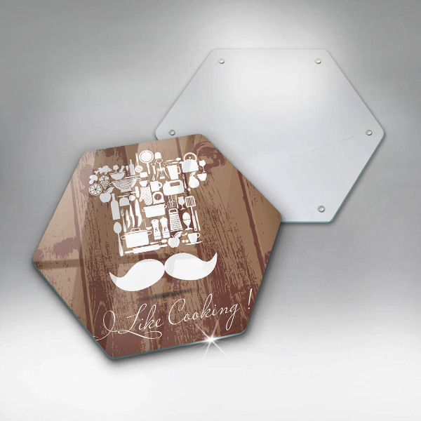 Tábua de cortar alimentos A inscrição eu gosto de cozinhar