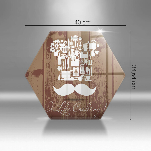 Tábua de cortar alimentos A inscrição eu gosto de cozinhar