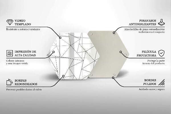 Tábua corte Triângulos brancos