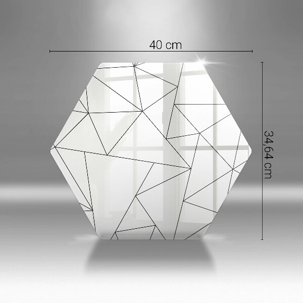 Tábua corte Triângulos brancos