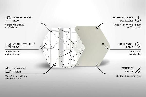 Tábua corte Triângulos brancos