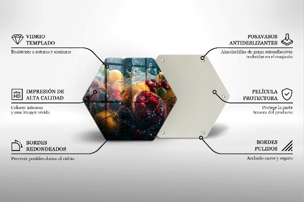 Tábua de cortar alimentos Fruta na água