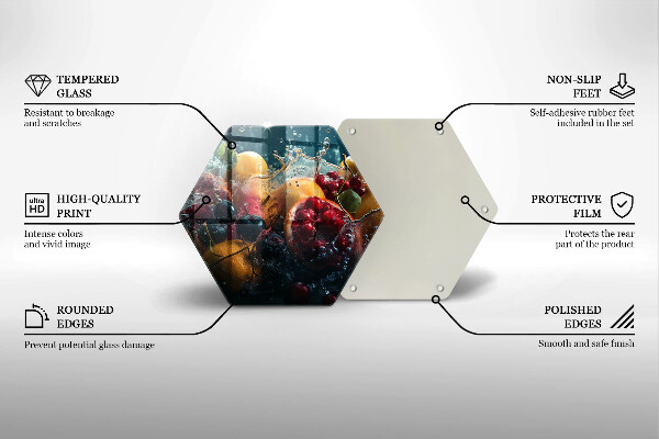 Tábua de cortar alimentos Fruta na água