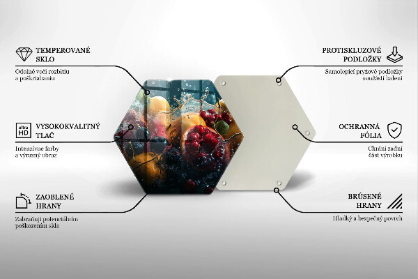 Tábua de cortar alimentos Fruta na água