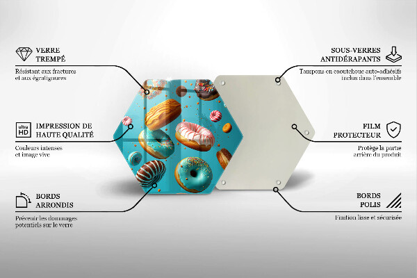 Tábua de corte Donuts coloridos