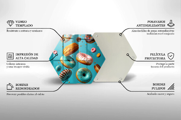 Tábua de corte Donuts coloridos