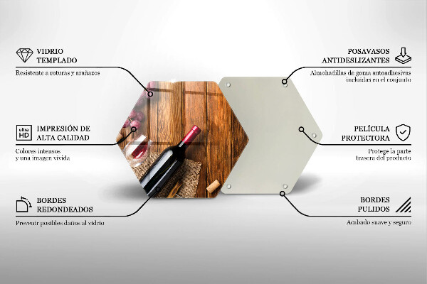 Tábua para cozinha Uma garrafa de vinho tinto