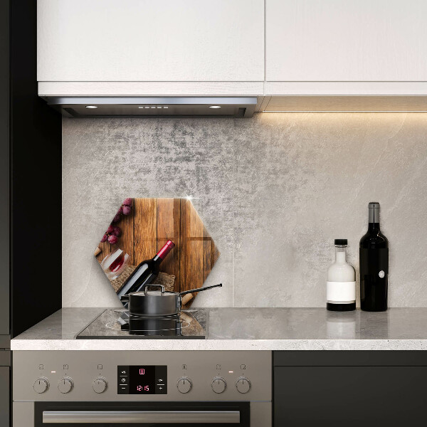 Tábua para cozinha Uma garrafa de vinho tinto