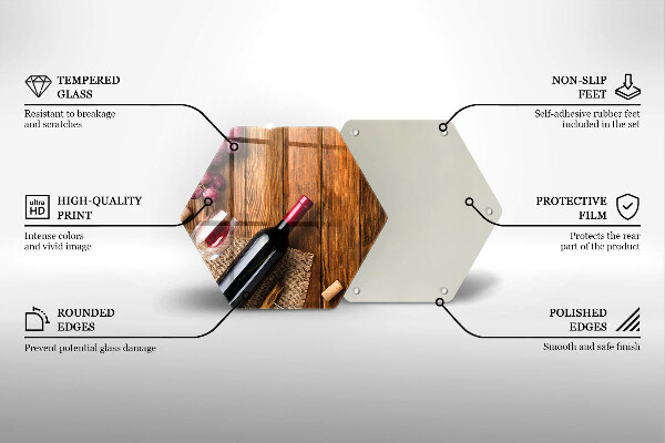 Tábua para cozinha Uma garrafa de vinho tinto