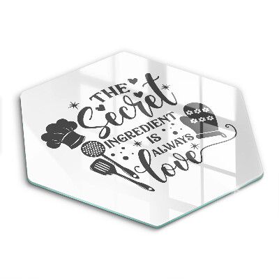 Tábua de corte Inscrição, frase