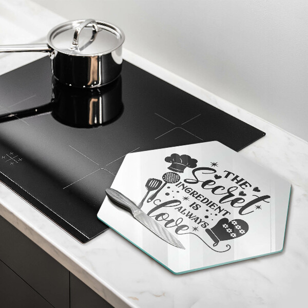 Tábua de corte Inscrição, frase