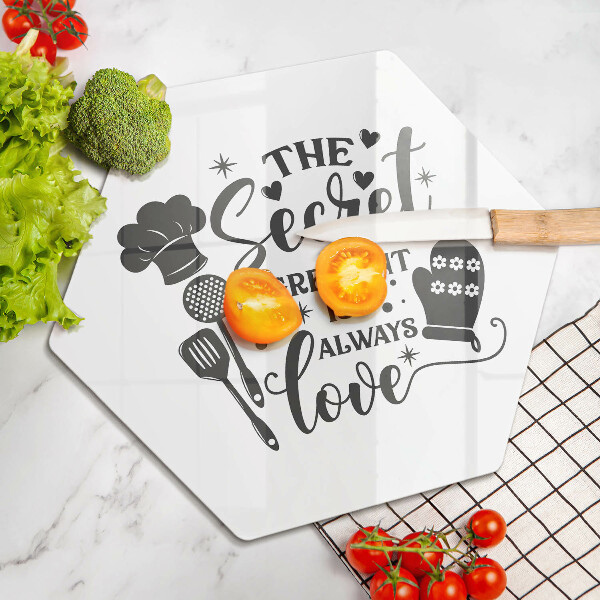 Tábua de corte Inscrição, frase