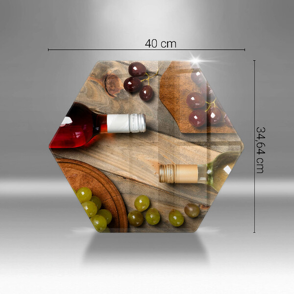 Tábua corte Garrafas de vinho e uvas