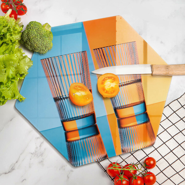 Tábua para corte Dois copos de água