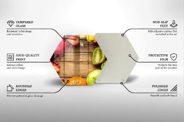 Tábua de vidro Fruta fresca