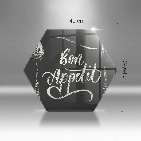 Tábua de cortar A inscrição Bon Appetit