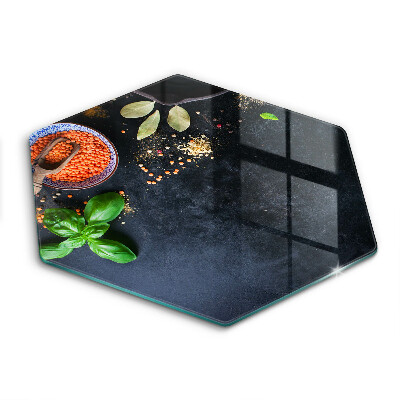 Tábua de vidro Tigelas de especiarias