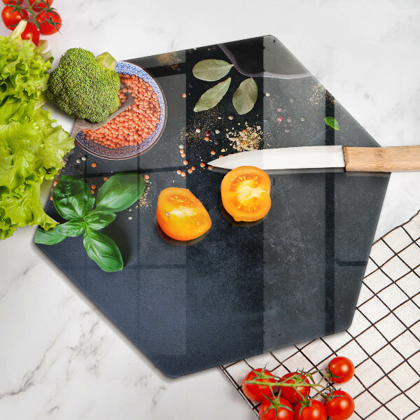 Tábua de vidro Tigelas de especiarias