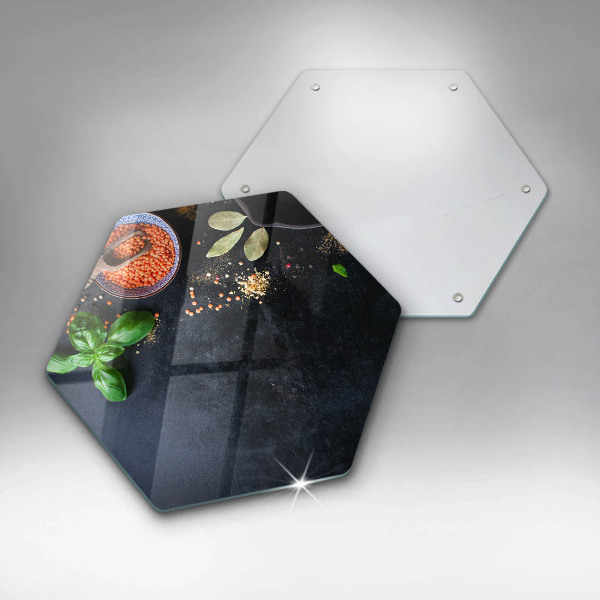 Tábua de vidro Tigelas de especiarias