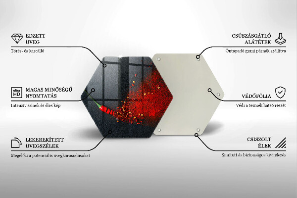 Tábua de cortar de vidro Pimenta