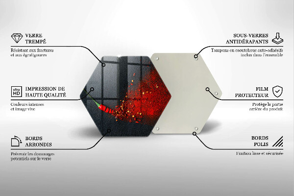 Tábua de cortar de vidro Pimenta
