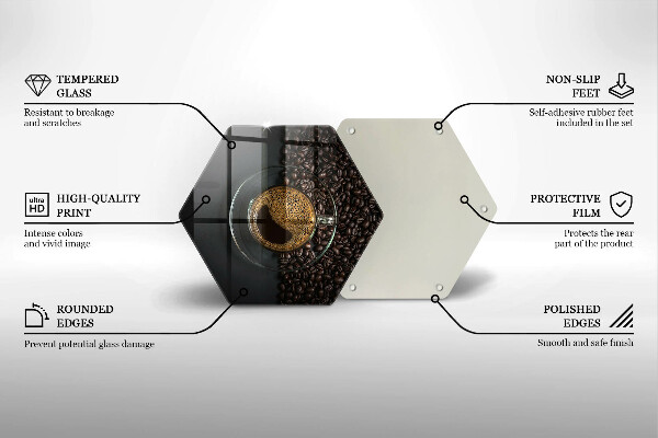 Tábua de cortar alimentos Café e feijão