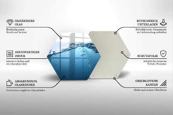 Tábua para cozinha Água azul