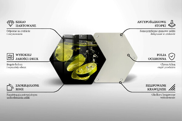 Tábua de corte Limões na água