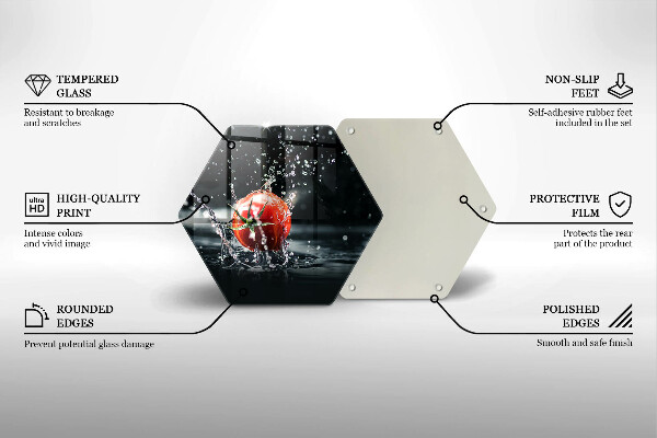 Tábua de cortar alimentos Tomate na água