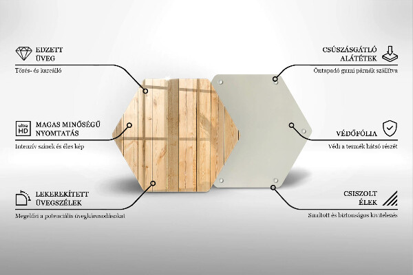 Tábua de cortar de vidro Tábuas de madeira delicadas