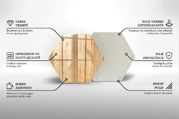 Tábua de cortar de vidro Tábuas de madeira delicadas