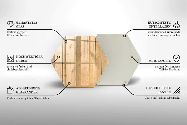 Tábua de cortar de vidro Tábuas de madeira delicadas
