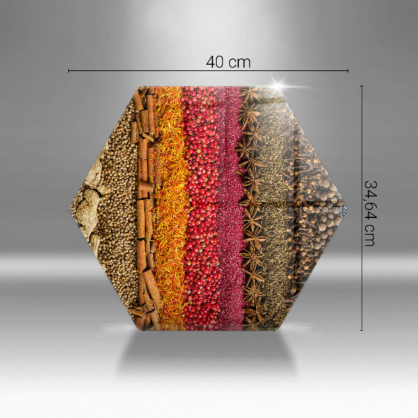 Tábua de vidro Especiarias coloridas