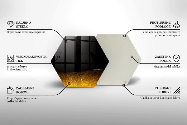 Tábua de cortar de vidro Cerveja gaseificada