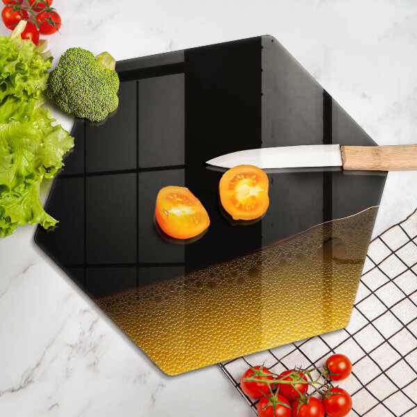 Tábua de cortar de vidro Cerveja gaseificada