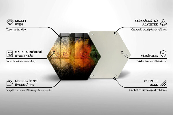 Tábua de corte de vidro Especiarias coloridas