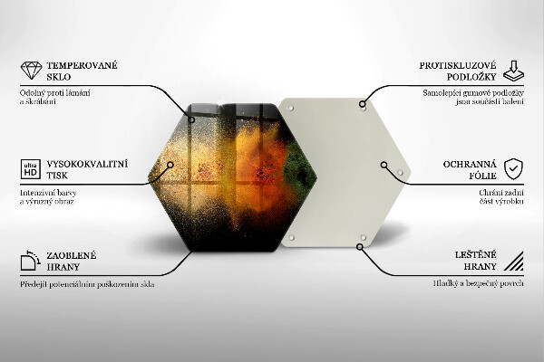 Tábua de corte de vidro Especiarias coloridas