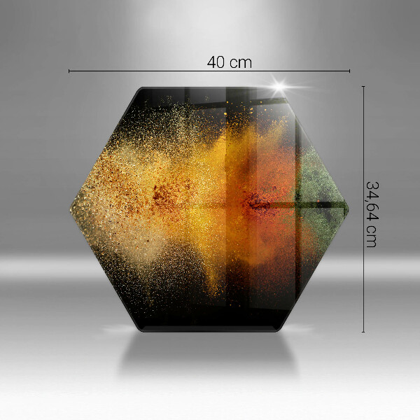 Tábua de corte de vidro Especiarias coloridas