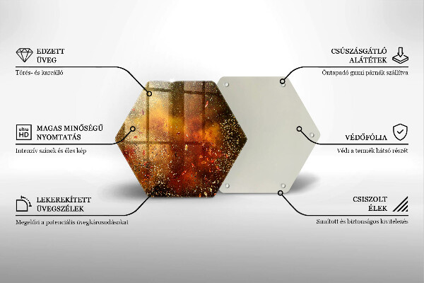 Tábua de cortar de vidro Especiarias coloridas