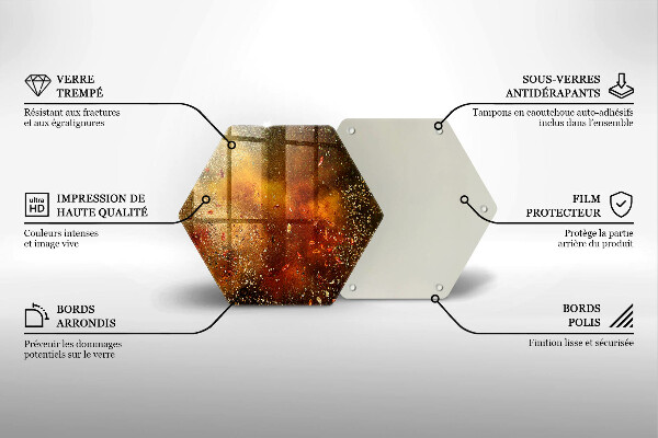 Tábua de cortar de vidro Especiarias coloridas