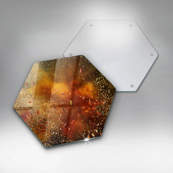 Tábua de cortar de vidro Especiarias coloridas