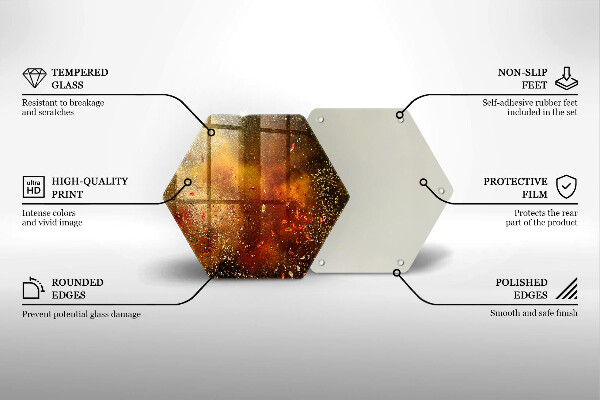 Tábua de cortar de vidro Especiarias coloridas